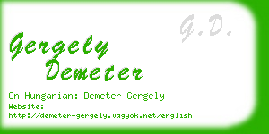 gergely demeter business card